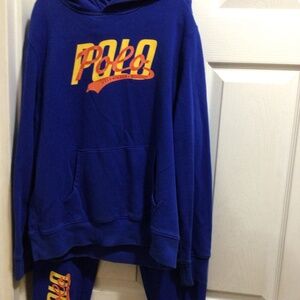 Polo Ralph Lauren sweatsuit, royal blue, size large 14/16 boys